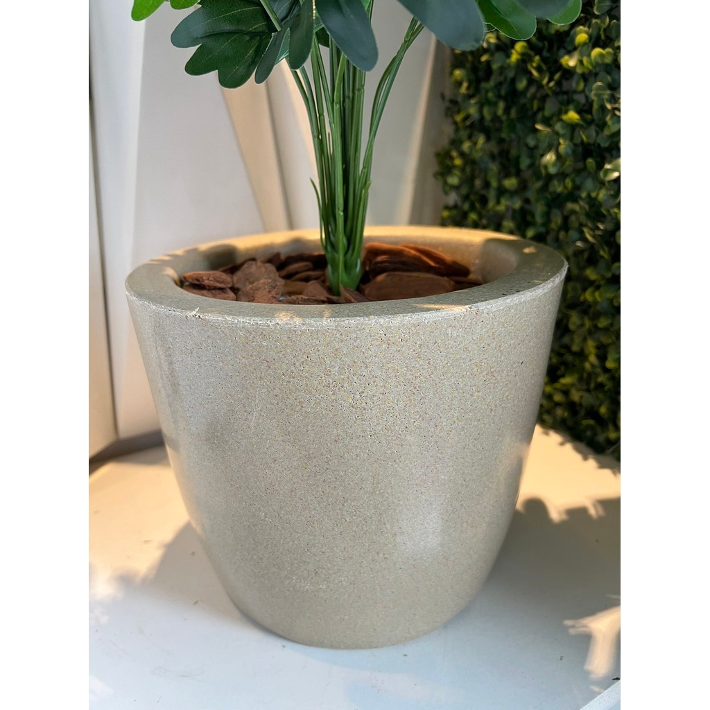 Planta Artificial Bananinha + Vaso Polietileno Cores