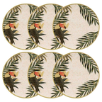 Jogo de 6 Pratos Rasos 26 cm Oxford Unni Tropicano