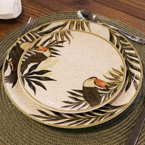 Jogo de 6 Pratos Rasos 26 cm Oxford Unni Tropicano