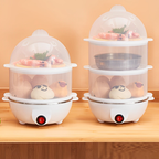 Cozedor Elétrico Multifuncional De Ovo Milho A Vapor De Leite Rápido De Tripla Camada Coze