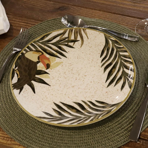 Jogo de 6 Pratos Rasos 26 cm Oxford Unni Tropicano