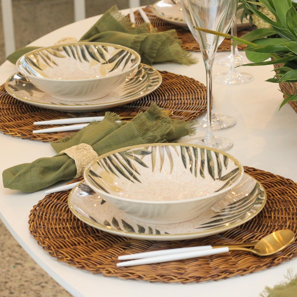 Jogo de 6 Pratos Rasos 26 cm Oxford Unni Tropicano