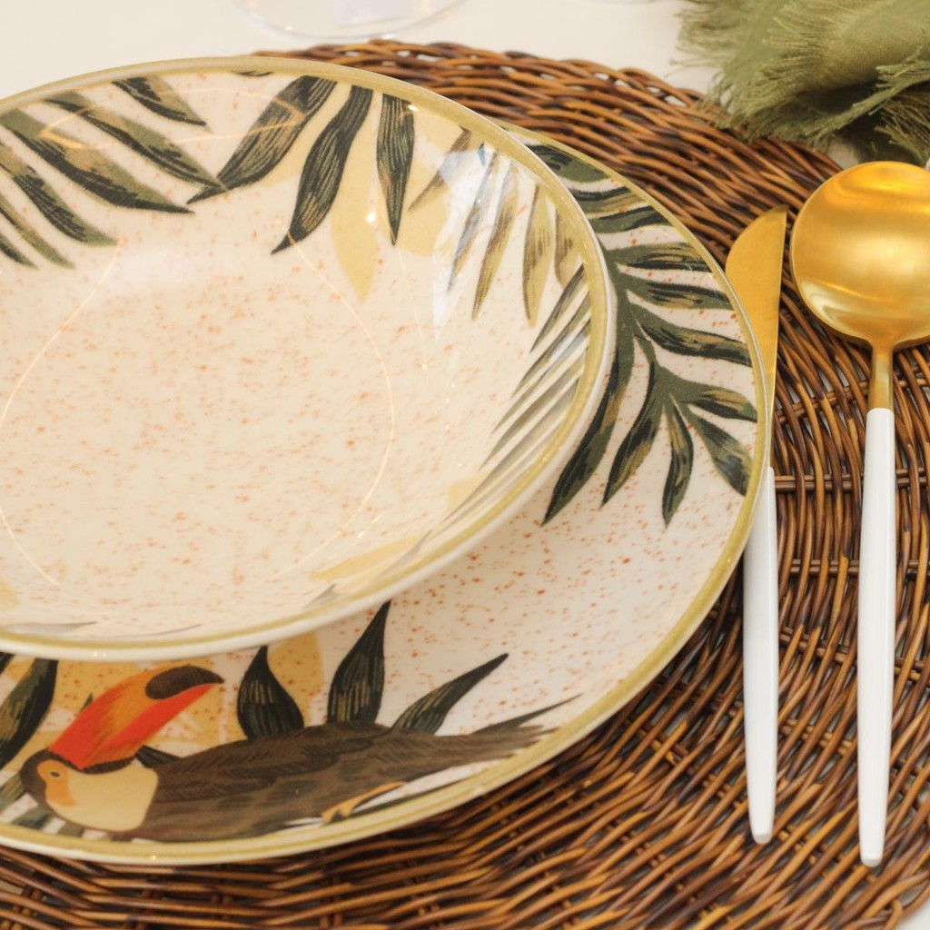 Jogo de 6 Pratos Rasos 26 cm Oxford Unni Tropicano