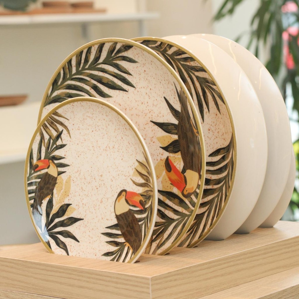 Jogo de 6 Pratos Rasos 26 cm Oxford Unni Tropicano