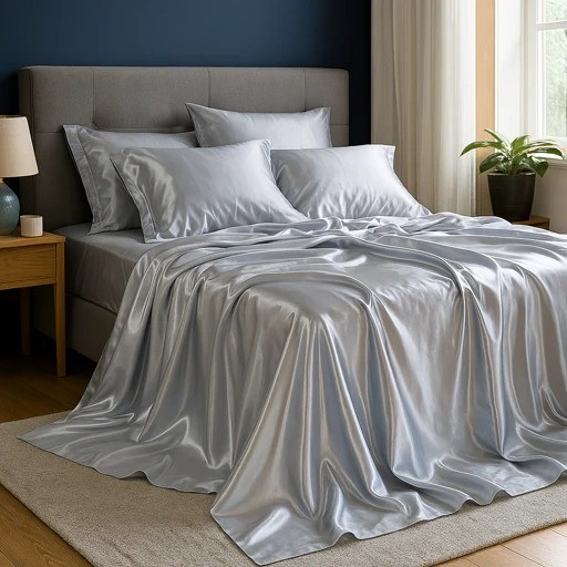 Jogo de Cama em Cetim Charmousse Casal Queen King Brilhante 4 Peças Toque Macio Sedosso Promoção