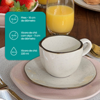 Jogo de Jantar de 30 Peças em Porcelana Ryo Maresia Oxford Mesa Posta