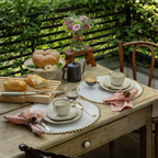 Jogo de Jantar de 30 Peças em Porcelana Ryo Maresia Oxford Mesa Posta