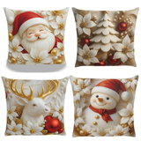 Capas Almofada Natal 45x45 Cm Kit Decoração Sala Sofá Cama Presente