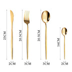 Kit Jogo de Talheres Inox Slim 24 Peças | Bellaefinna